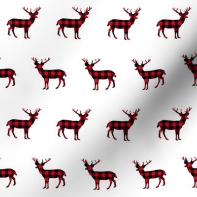 buffalo plaid deer trees deer deer silhouette christmas deer