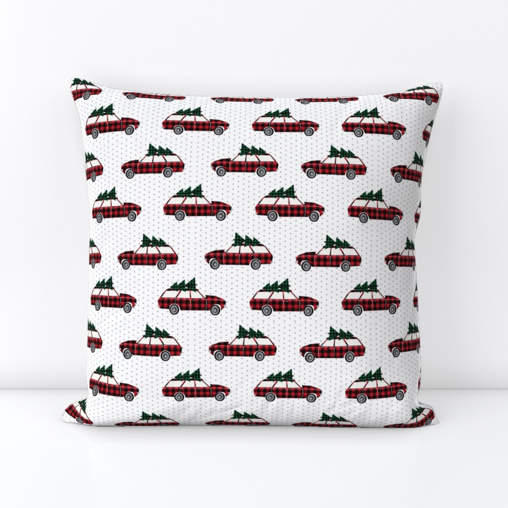 christmas wagon christmas red and green plaid fabric green plaids wagon christmas trees on wagons