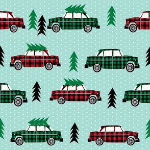 trees on cars christmas plaid christmas plaids red plaids red and green christmas