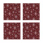 buffalo plaid snowflakes winter christmas fabric snowflakes christmas plaid christmas fabric