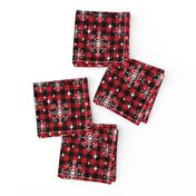 buffalo plaid snowflakes winter christmas fabric snowflakes christmas plaid christmas fabric