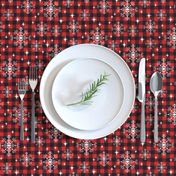 buffalo plaid snowflakes winter christmas fabric snowflakes christmas plaid christmas fabric