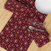 buffalo plaid snowflakes winter christmas fabric snowflakes christmas plaid christmas fabric