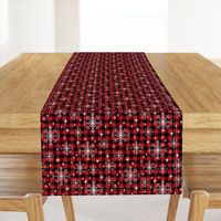 buffalo plaid snowflakes winter christmas fabric snowflakes christmas plaid christmas fabric