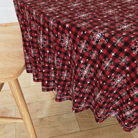 buffalo plaid snowflakes winter christmas fabric snowflakes christmas plaid christmas fabric