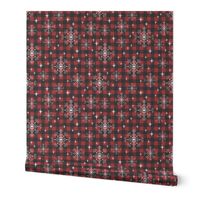 buffalo plaid snowflakes winter christmas fabric snowflakes christmas plaid christmas fabric