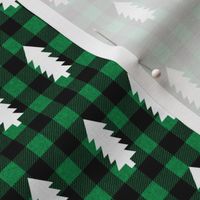 buffalo plaid trees evergreen fir tree christmas trees green buffalo plaid buffalo check outdoors cabin fabric