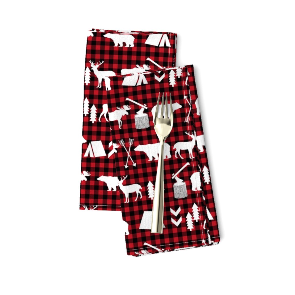 buffalo plaid woodland christmas winter fall cabin print