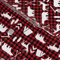 buffalo plaid woodland christmas winter fall cabin print