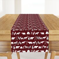 buffalo plaid woodland christmas winter fall cabin print