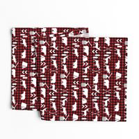 buffalo plaid woodland christmas winter fall cabin print