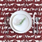 buffalo plaid woodland christmas winter fall cabin print