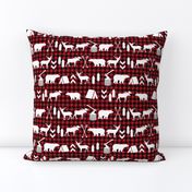 buffalo plaid woodland christmas winter fall cabin print