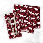 buffalo plaid woodland christmas winter fall cabin print