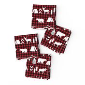 buffalo plaid woodland christmas winter fall cabin print