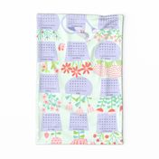 2017 Tea towel Flower pots