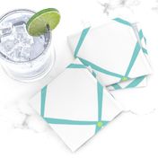 Diamonds and Dots - White Turquoise Lime