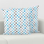 Winter Polka Dot Blue Gray White