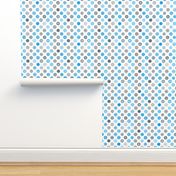 Winter Polka Dot Blue Gray White