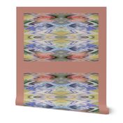 CHV7 - Chevron Tea Towel in Peach - Purple - Olive - Yellow