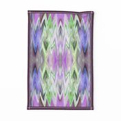 CHV9 - Chevron Tea Towel in Maroon - Purple - Green