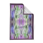 CHV9 - Chevron Tea Towel in Maroon - Purple - Green