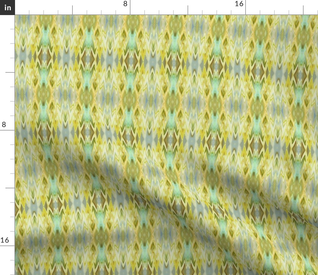 SRD10 - Small - Shards of Light in Pastel Green and Yellow