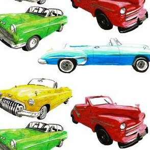 Cuba_cars_fabric