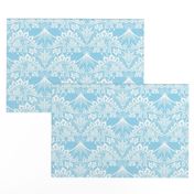 Stegosaurus Lace - Blue / White