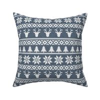 fair isle (deer) navy || winter knits