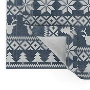 fair isle (deer) navy || winter knits