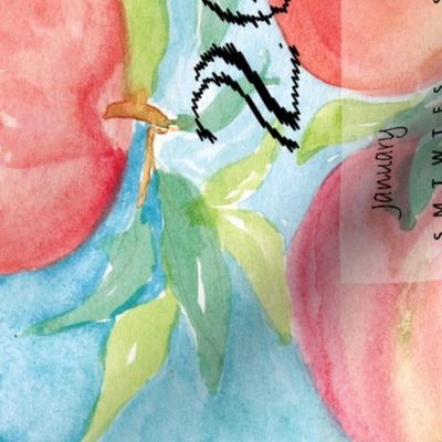 2017 Calendar Watercolor Apples