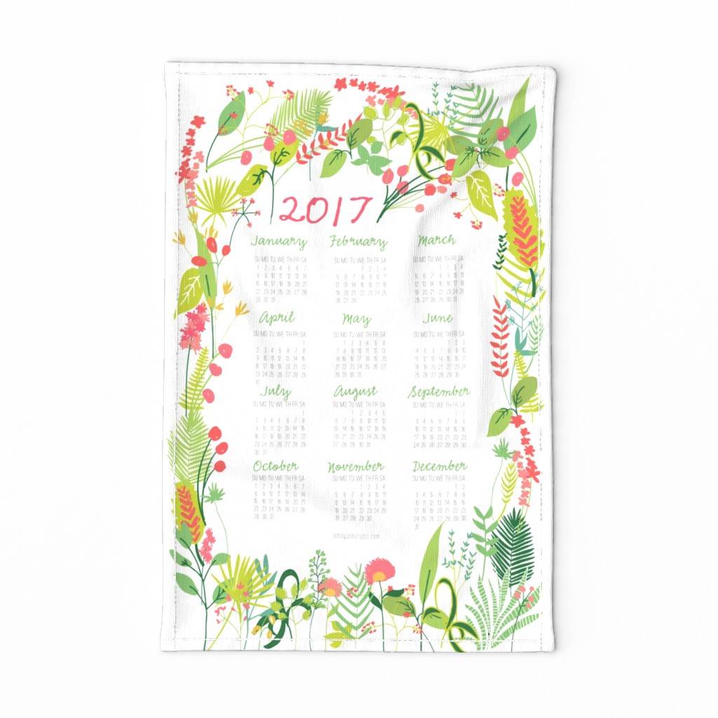 Garden Foliage 2017 Tea Towel