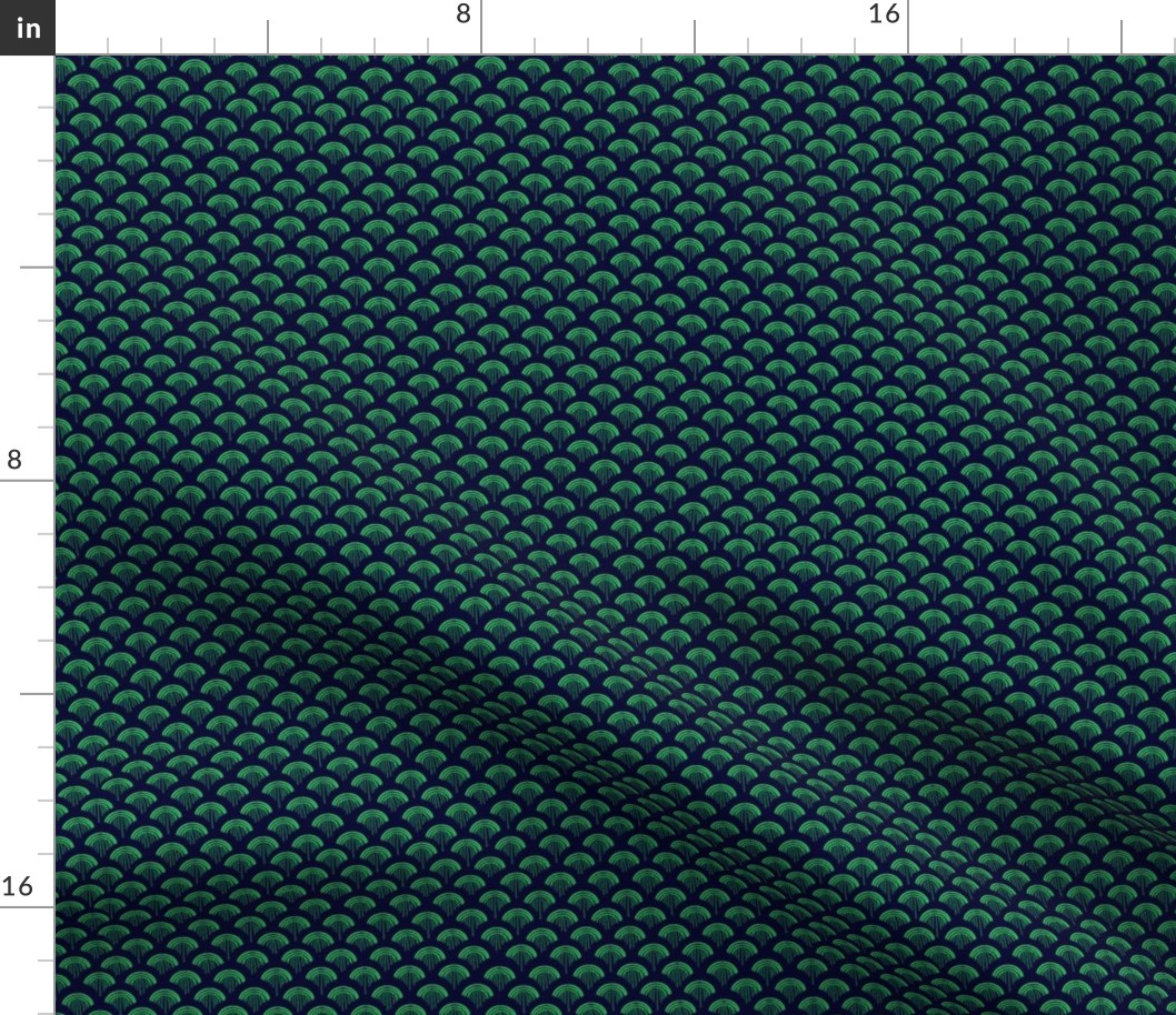 Scales, Green on Navy
