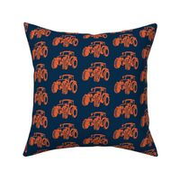 Tractors Navy with Orange