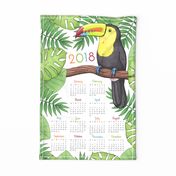 Toucan Tea Towel Calendar 2018