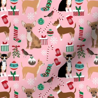 chihuahua dogs christmas fabric cute chihuahuas dogs best toy dog fabrics