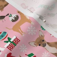 chihuahua dogs christmas fabric cute chihuahuas dogs best toy dog fabrics