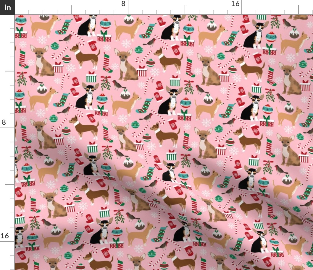 chihuahua dogs christmas fabric cute chihuahuas dogs best toy dog fabrics