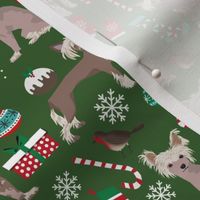 chinese crested dogs christmas fabric cute dogs design best xmas holiday dog fabric