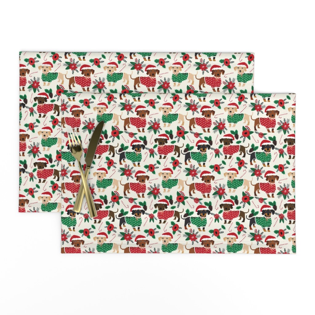 doxie christmas fabrics cute dachshunds fabric best doxie dogs xmas holiday fabrics