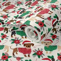 doxie christmas fabrics cute dachshunds fabric best doxie dogs xmas holiday fabrics