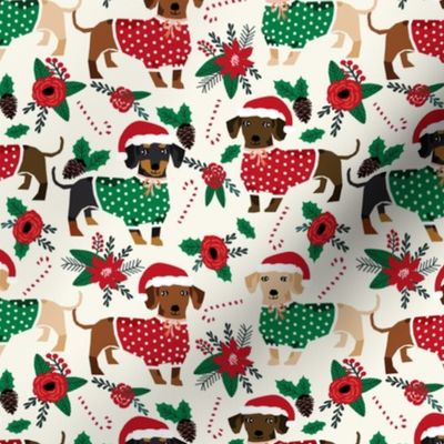 doxie christmas fabrics cute dachshunds fabric best doxie dogs xmas holiday fabrics