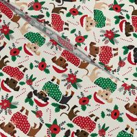 doxie christmas fabrics cute dachshunds fabric best doxie dogs xmas holiday fabrics