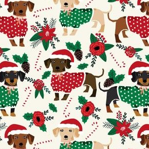 doxie christmas fabrics cute dachshunds fabric best doxie dogs xmas holiday fabrics