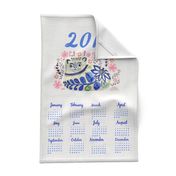 2019 Calendar cat tea towel