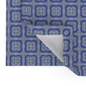 Cute Ribboned Squares, Navy, Tiny