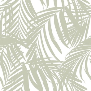 palm leaves LARGE - palm tree wallpaper, mint 