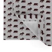 (micro print) moose and bear plaid V2 