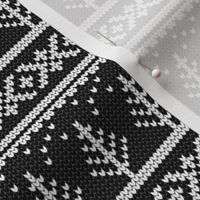 fair isle - tree (black) || winter knits